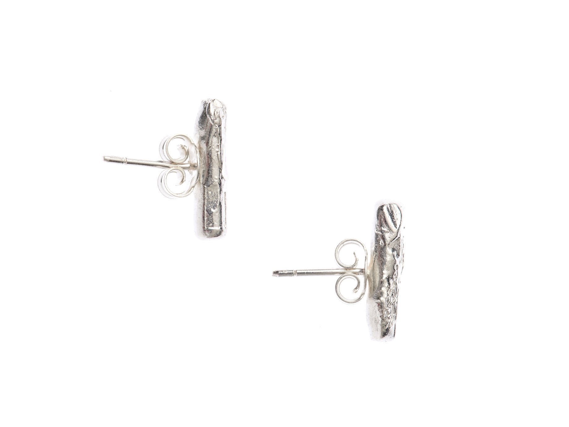 Alighieri The Shattered Wall Stud Earrings Silver