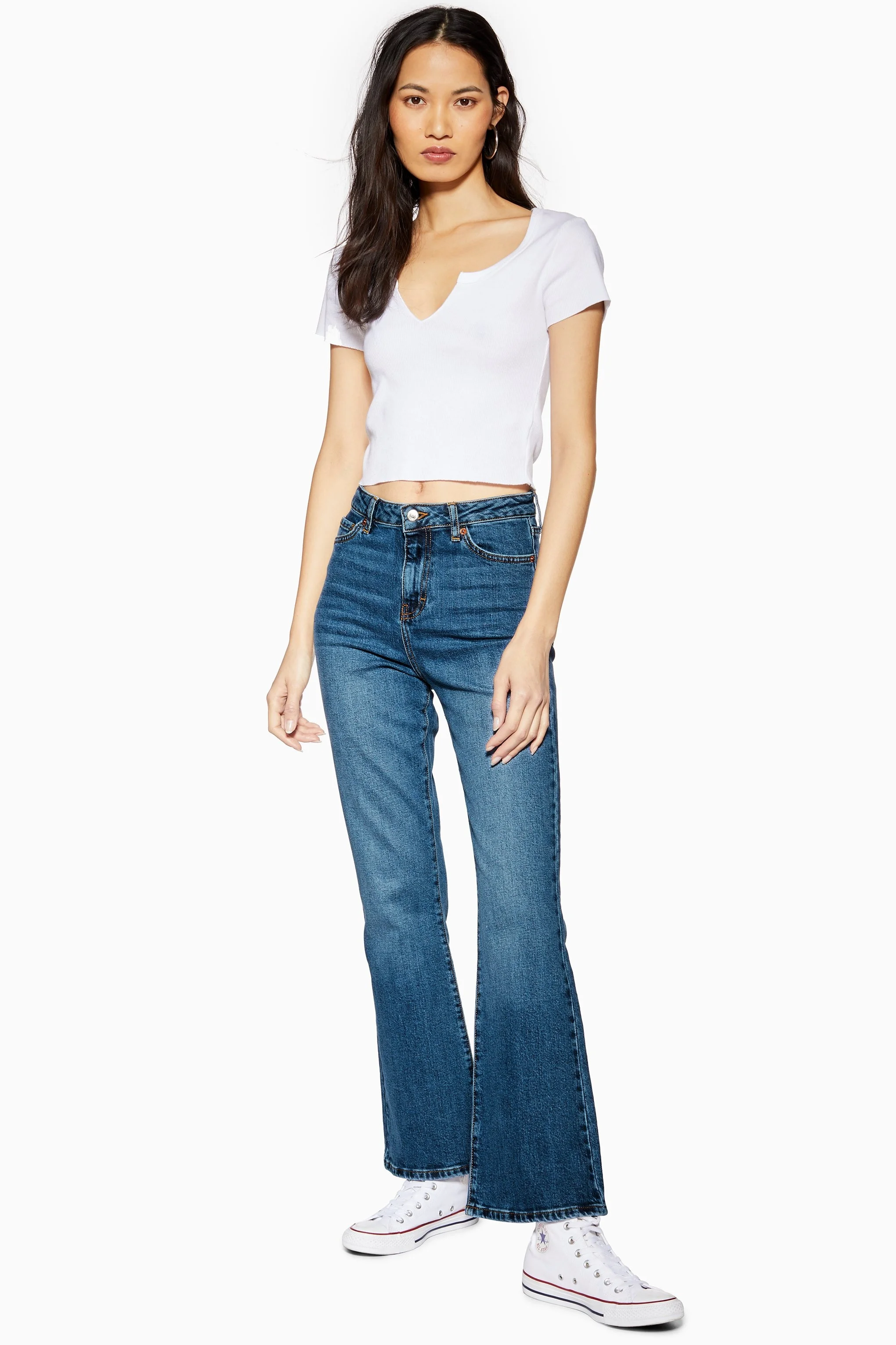 Topshop Tall Mom jeans in white