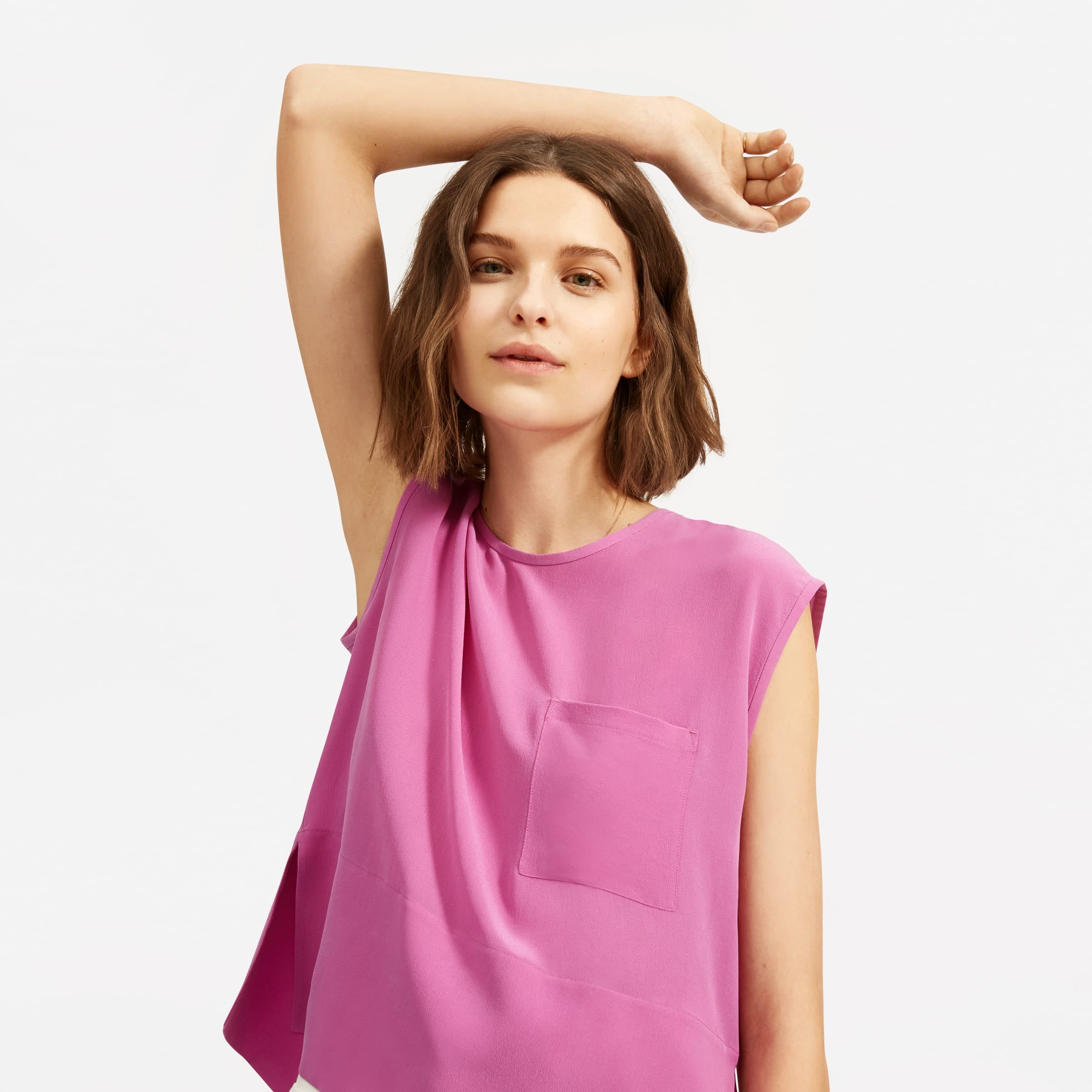 Everlane + The Silk Square Muscle Top