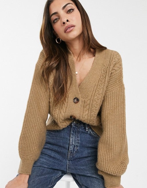 baggy cropped cardigan