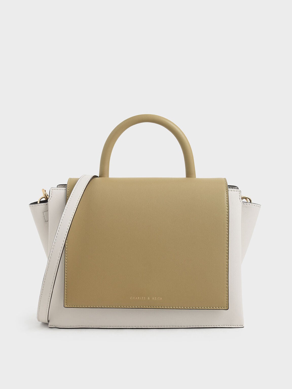 Charles & keith top handle trapeze bag on sale