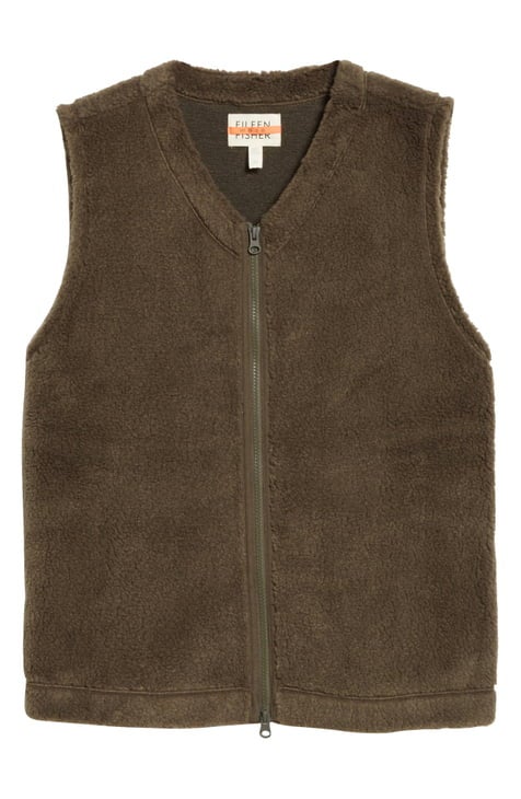 Eileen Fisher + Recycled Polyester Fleece Vest