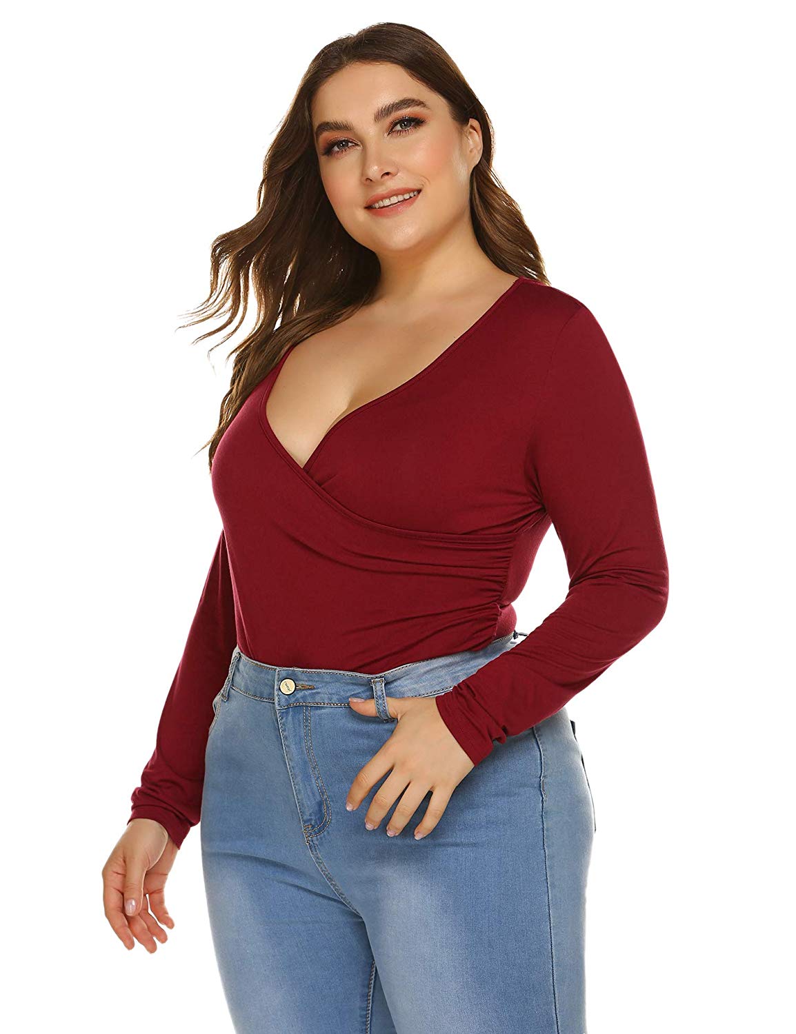 In’voland + Plus Size V-Neck Bodysuit