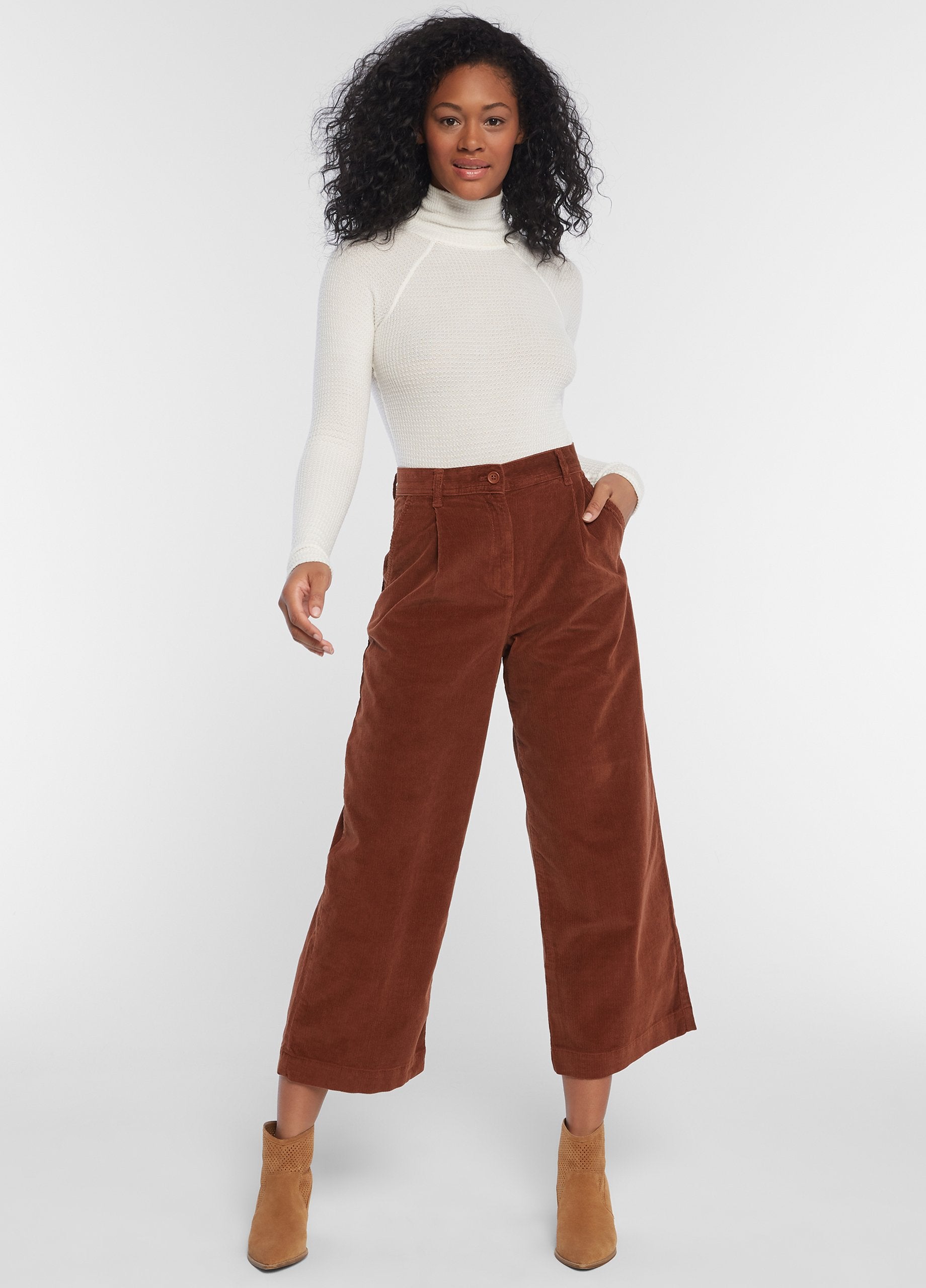 French Connection + Manzu Cord Wide-Leg Pants