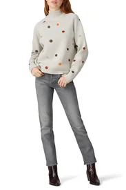 Tory Burch + Buddy Polka Dot Turtleneck