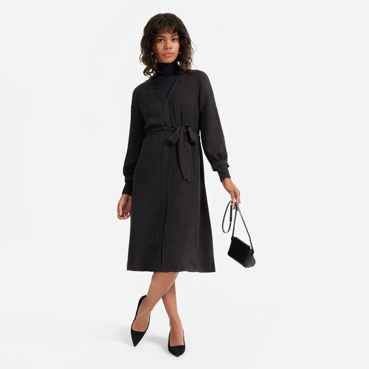 Everlane + The Cupro Blouson Dress