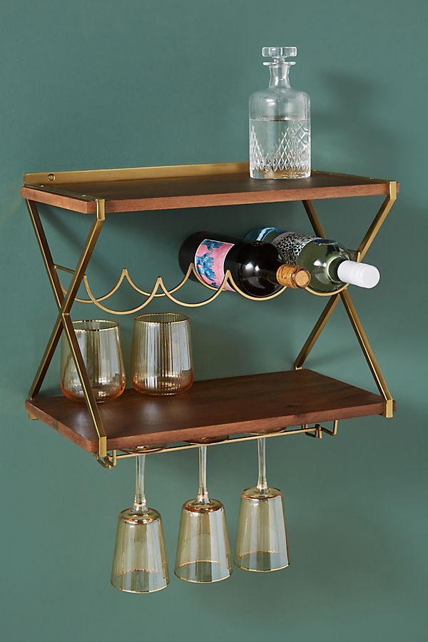 Copper wall wine online rack