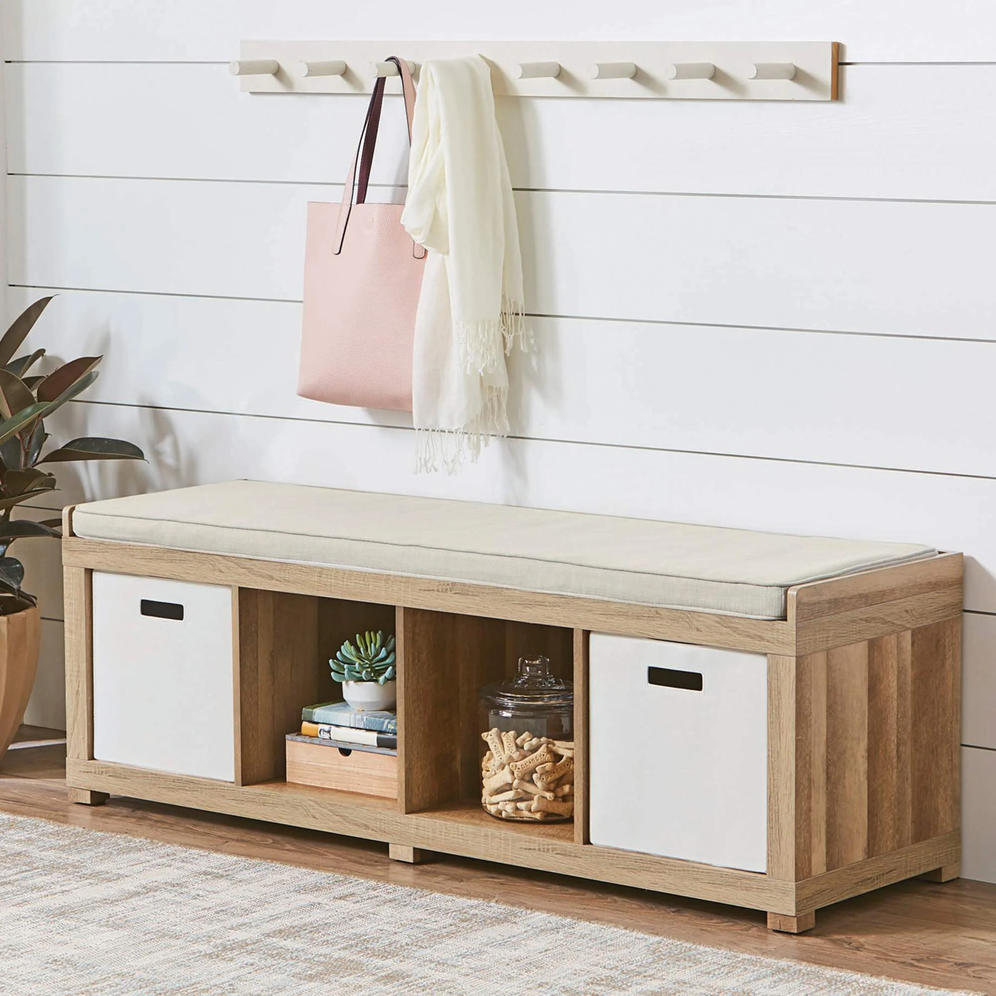 4 Cube Organizer Storage Bench Better Homes Amp