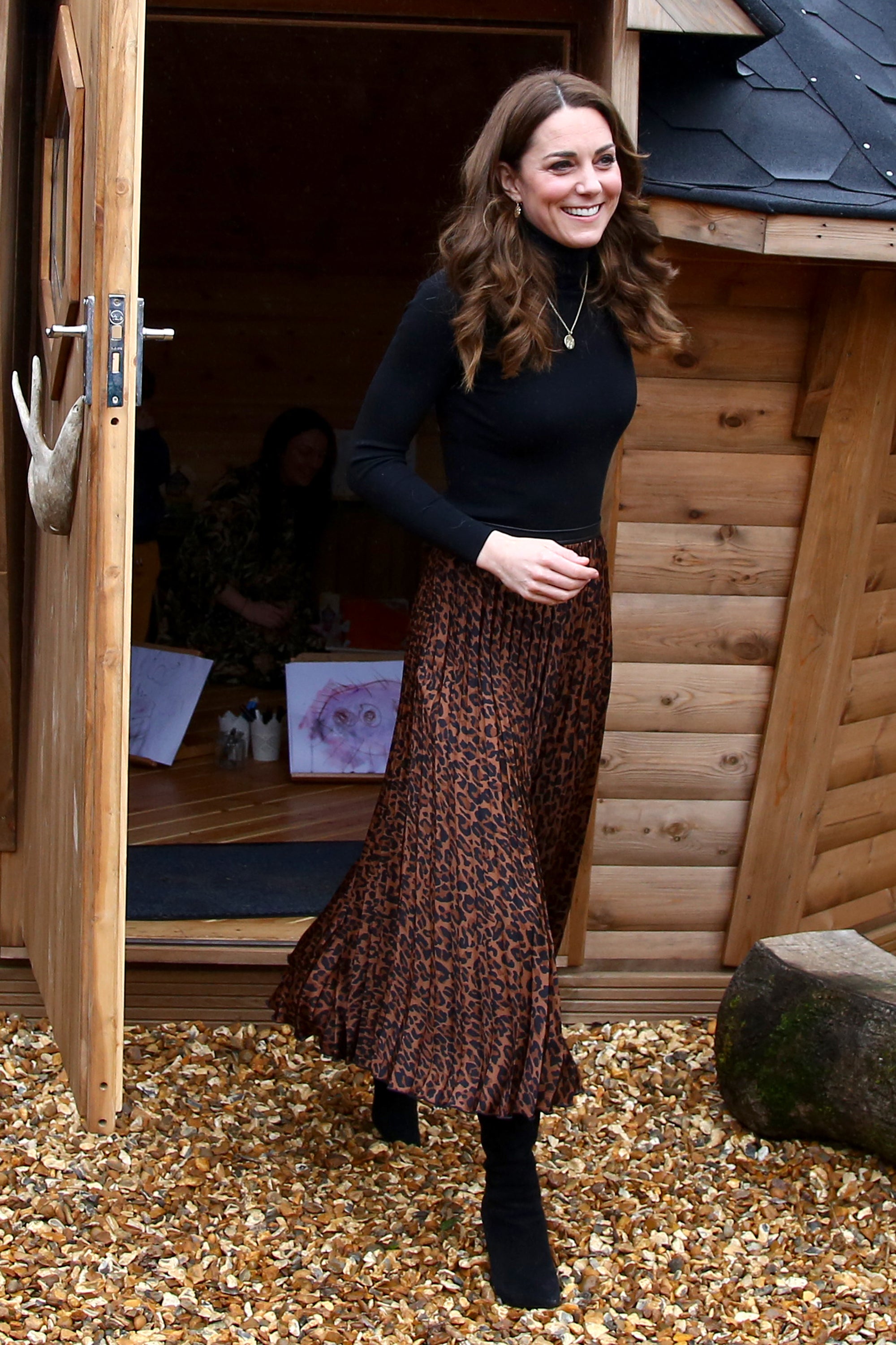 zara printed dress with pleated skirt