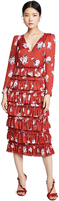 wayf darlene tiered ruffle dress