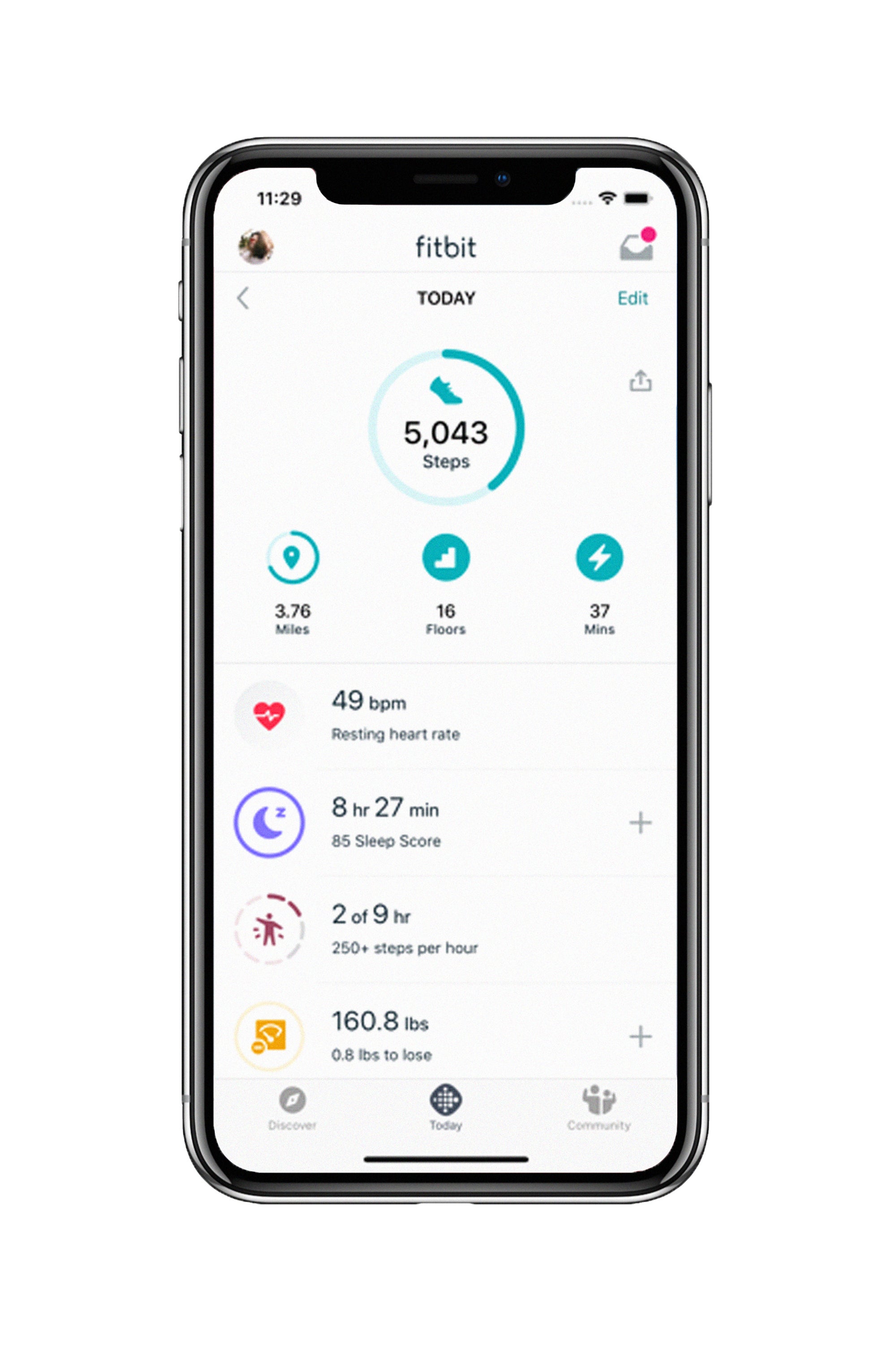 fitbit app step counter