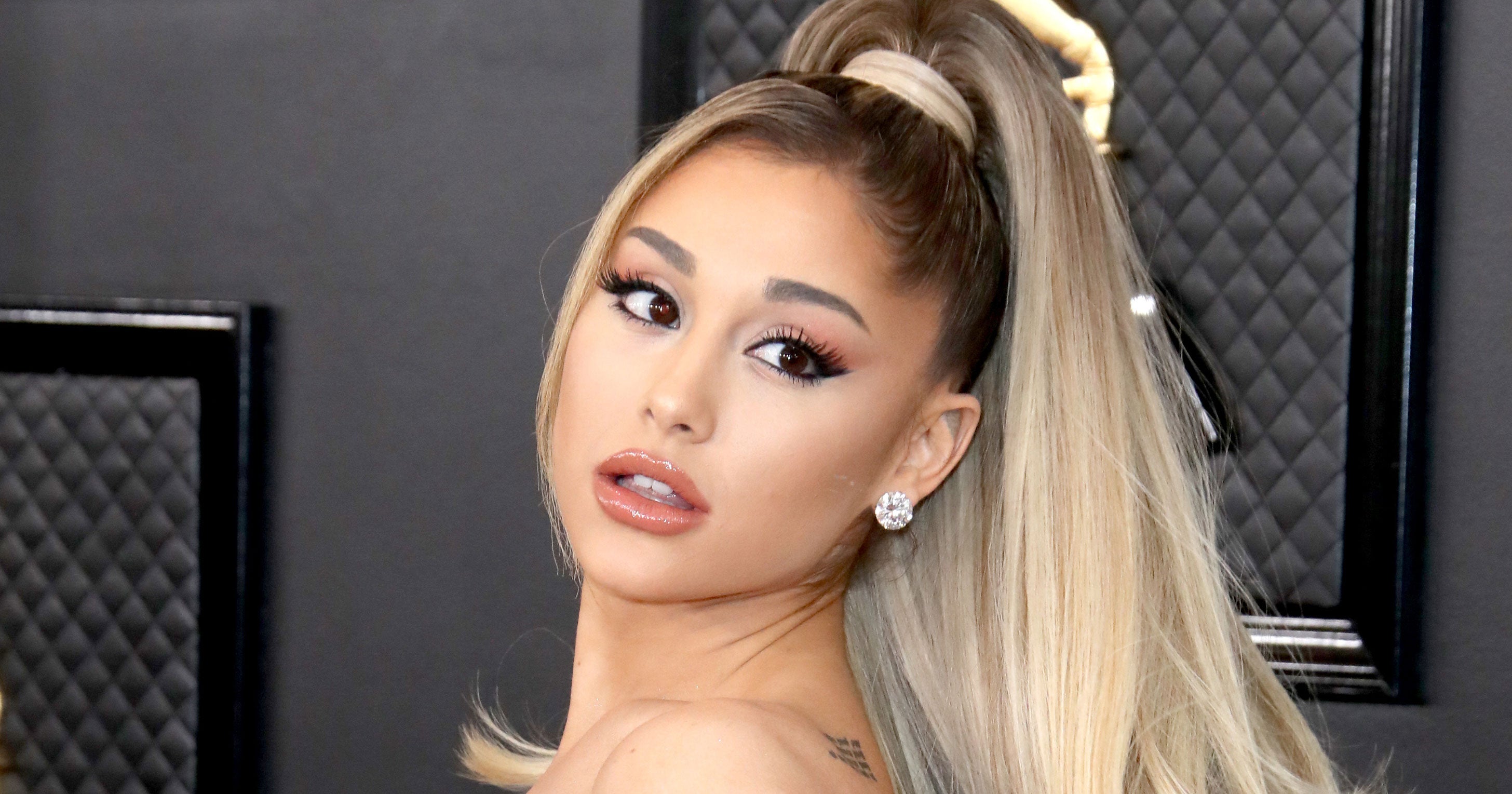 Ariana Grande Shows Off New Butterfly Tattoo At Grammys