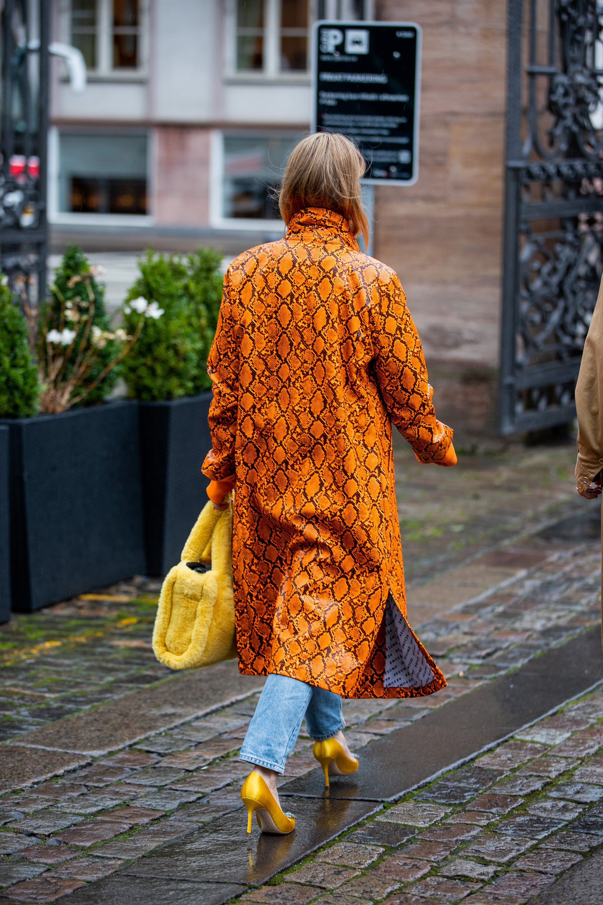 Orange 2025 snakeskin jacket