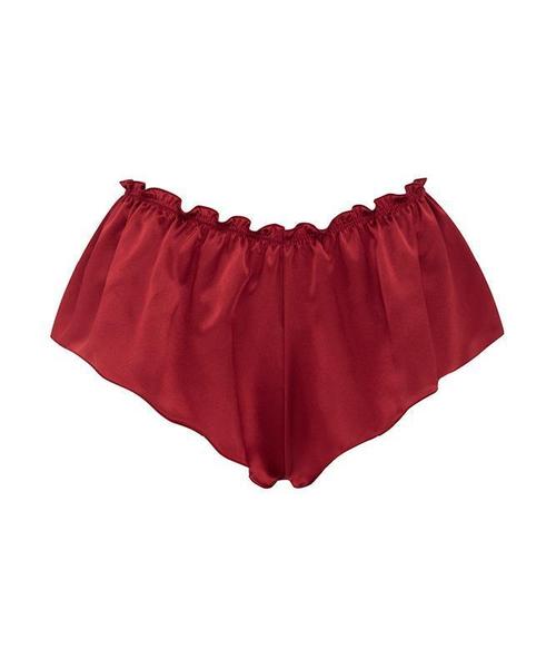 Silk Ruffle Bralette - Red  Handmade Lingerie & Loungewear Desvalido  Australia