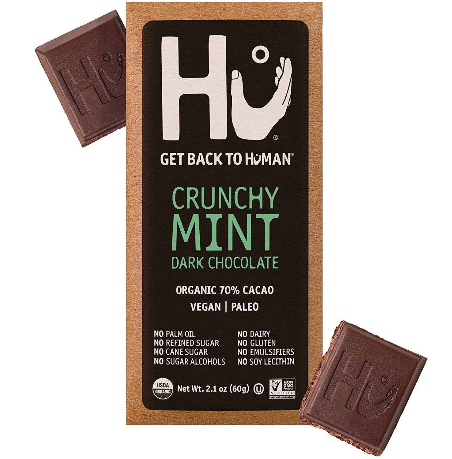 Hu Kitchen Crunchy Mint Dark Chocolate 4 Pack   9350858 