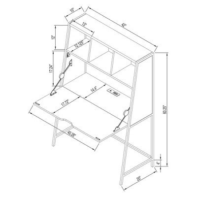 Project 62 on sale secretary desk