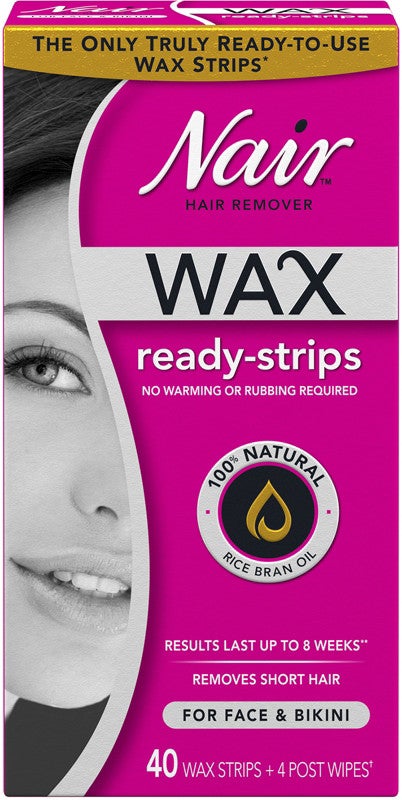 Nair + Wax Ready-Strips For Face