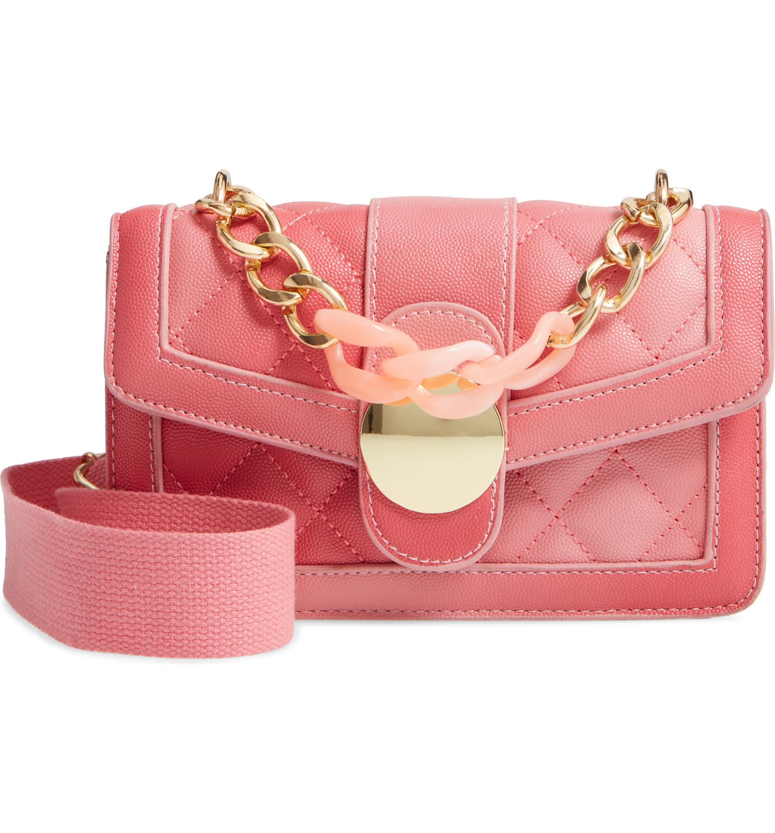 Knotty + Ombré Quilted Link Handle Crossbody Bag
