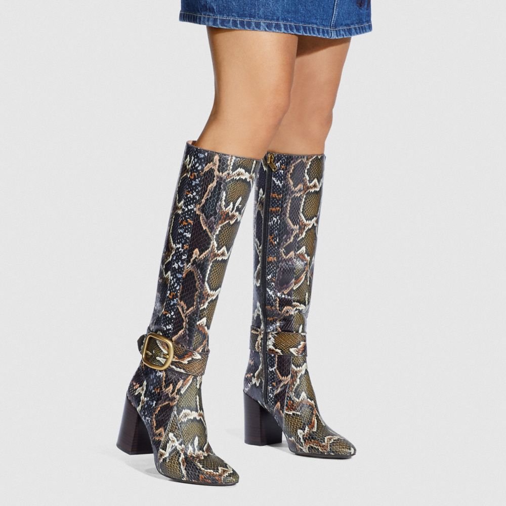 coach evelyn boot snakeskin