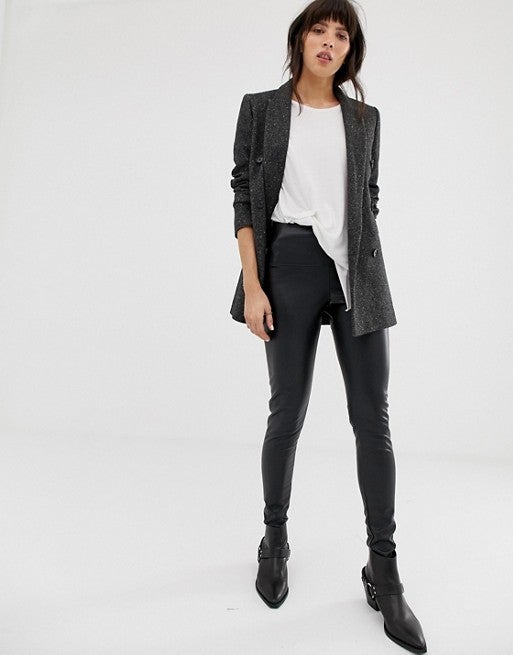 black #blazer #ideas #leather #leatherleggingsoverknees #leggings