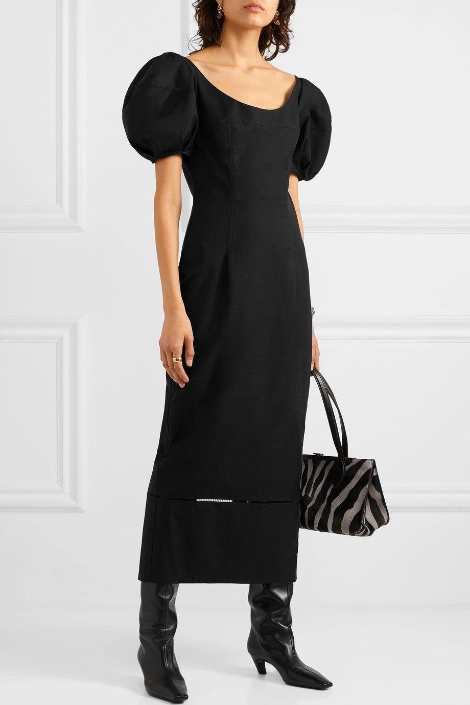 Khaite + Allison Cotton-Poplin Maxi Dress