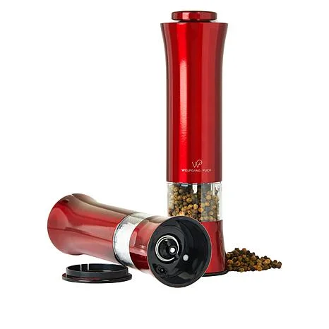 Wolfgang Puck Spice Mill Set with Base and Adjustable Grind