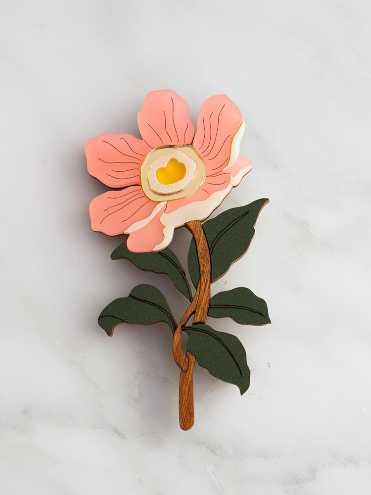 Peony brooch store