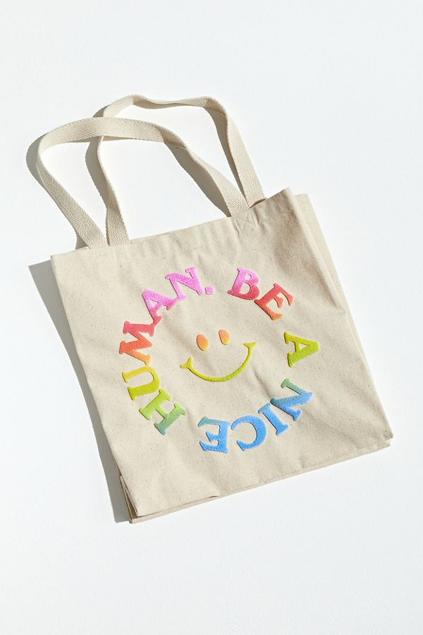 Urban Outfitters + Be A Nice Human Puff Print Tote Bag