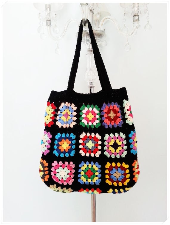 KNITANDCROCHETWORLD + Granny Crochet Tote Bag