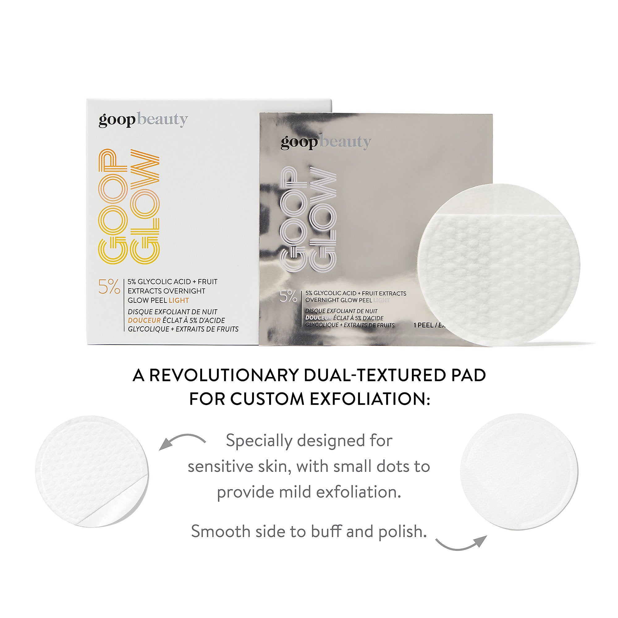 GoopBeauty GOOPGLOW 5% Glycolic deals Acid Overnight Glow Peel Light