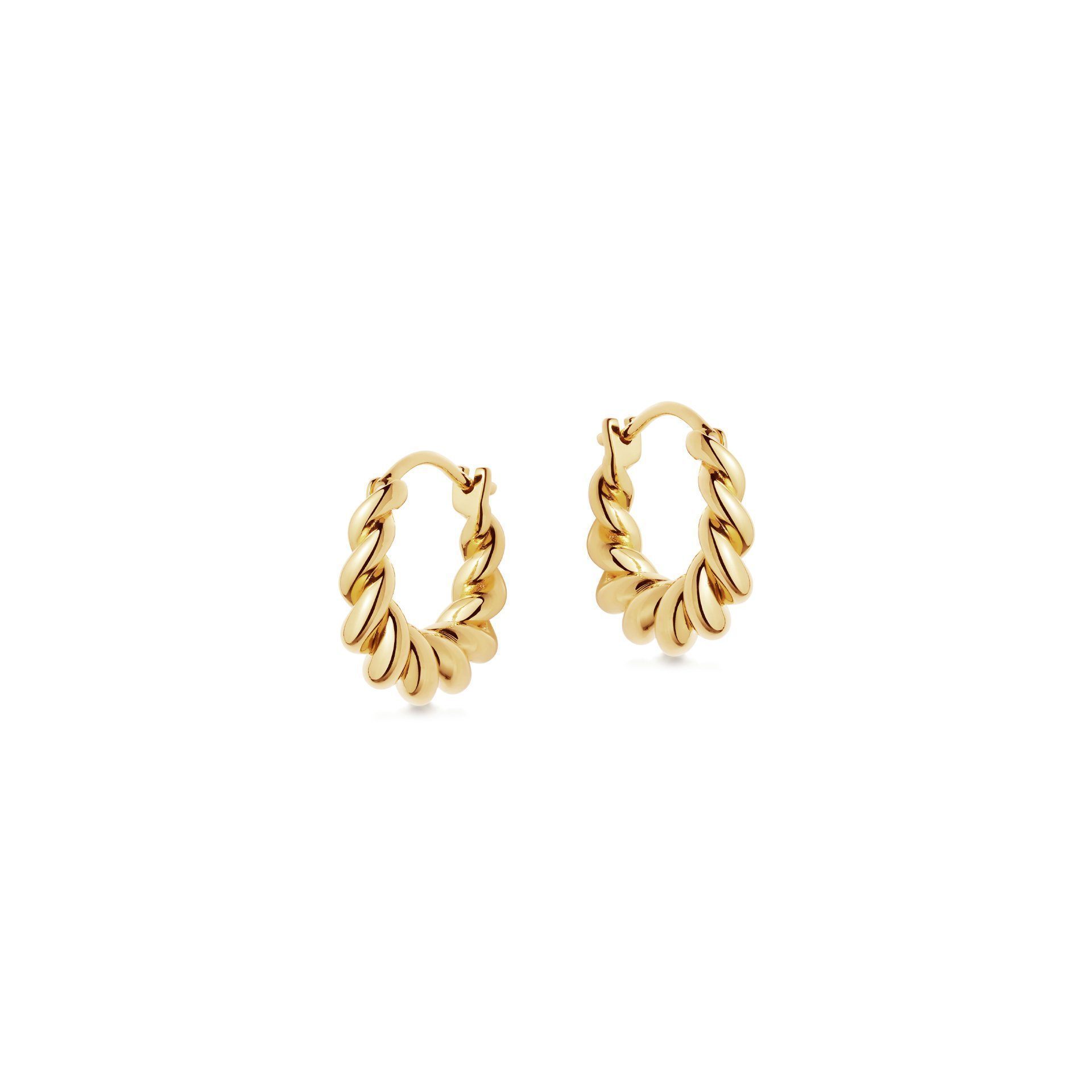 Gold mini deals tidal hoop earrings