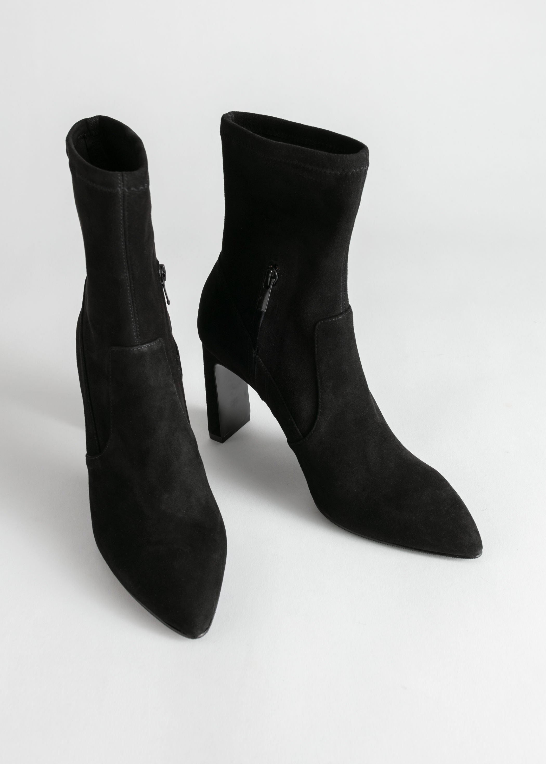 Other Stories + Suede Pointed Sock Boots