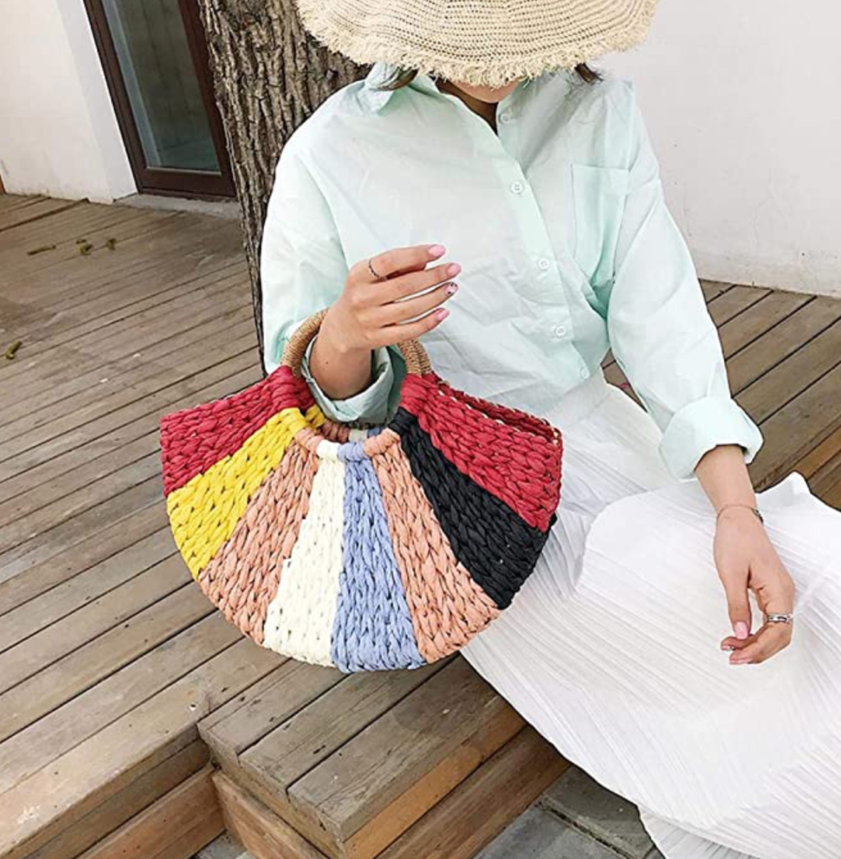 MAXWISE Women Straw Crossbody Handbag Clutch Straw Shoulder Handbag Purse  Rattan Summer Beach Woven Handmade Wallet Bag: Handbags: Amazon.com