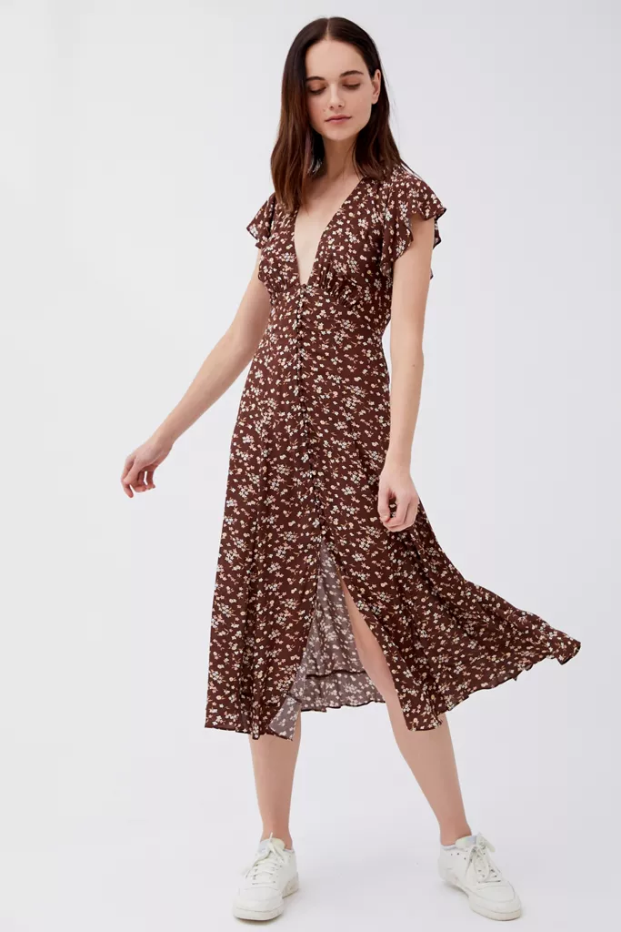 Auguste the label midi hot sale dress