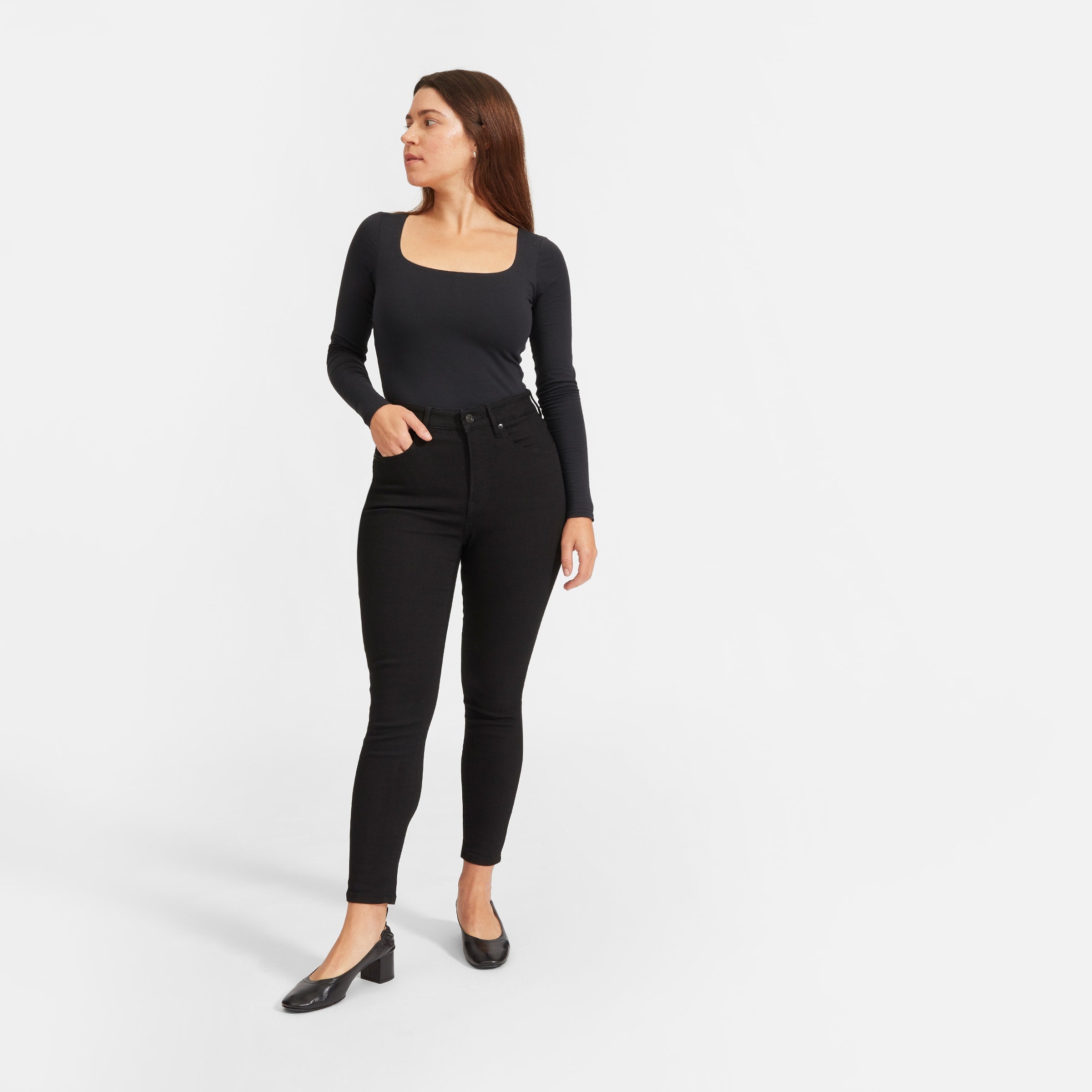 everlane curvy high rise skinny