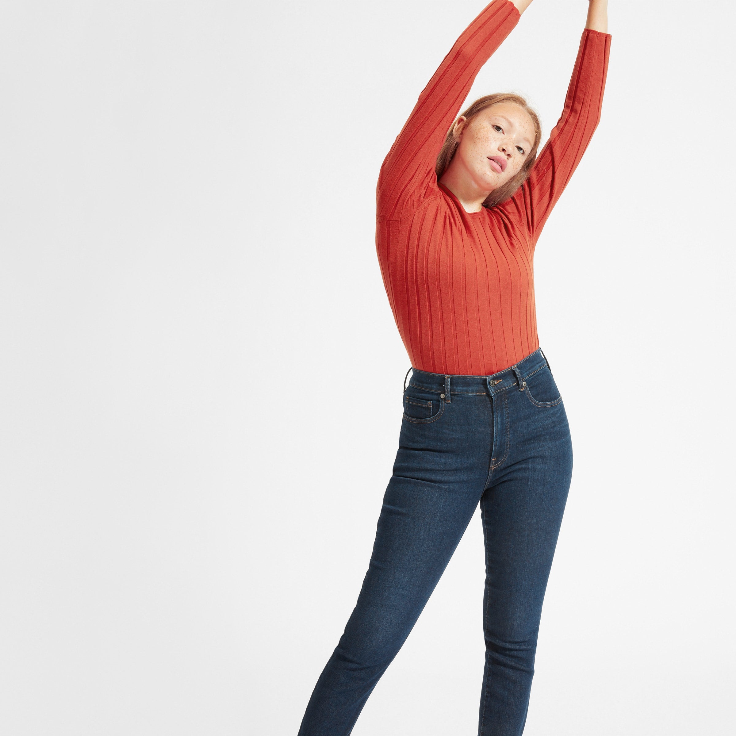 everlane curvy high rise skinny