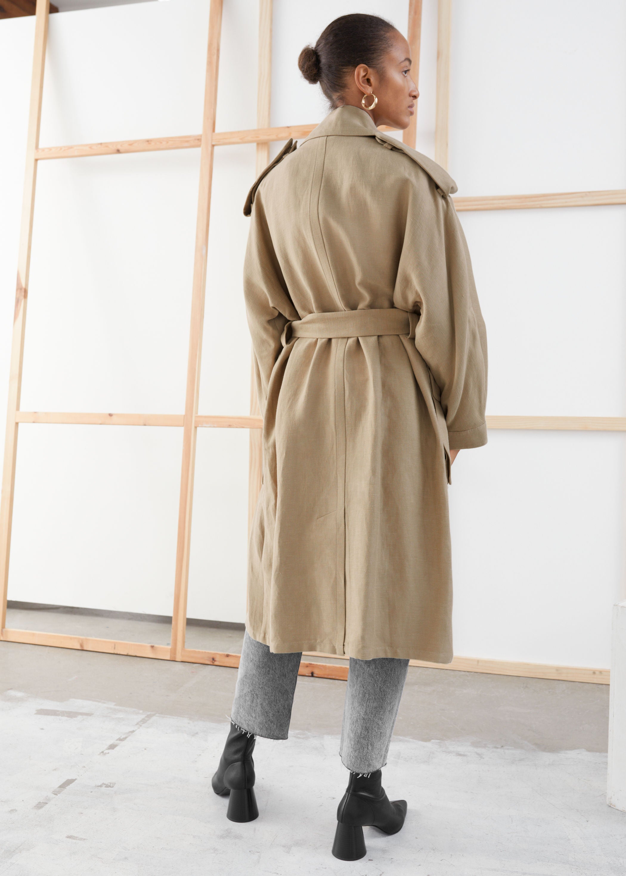 Other stories shop belted trench coat