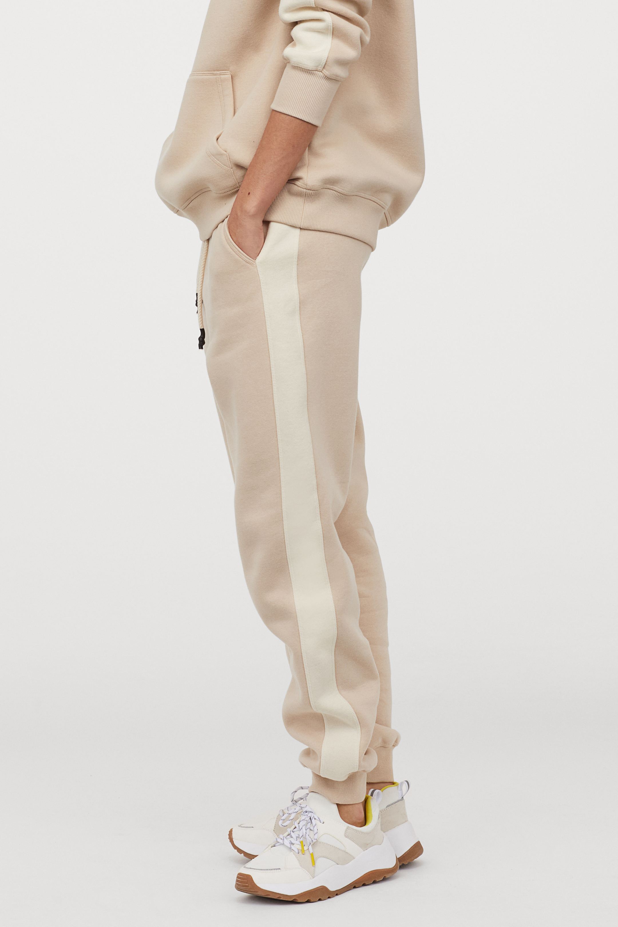 h&m joggers with side stripes