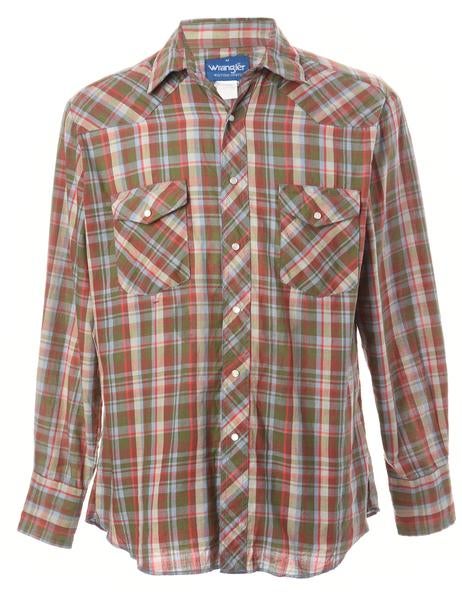 wrangler checked shirt