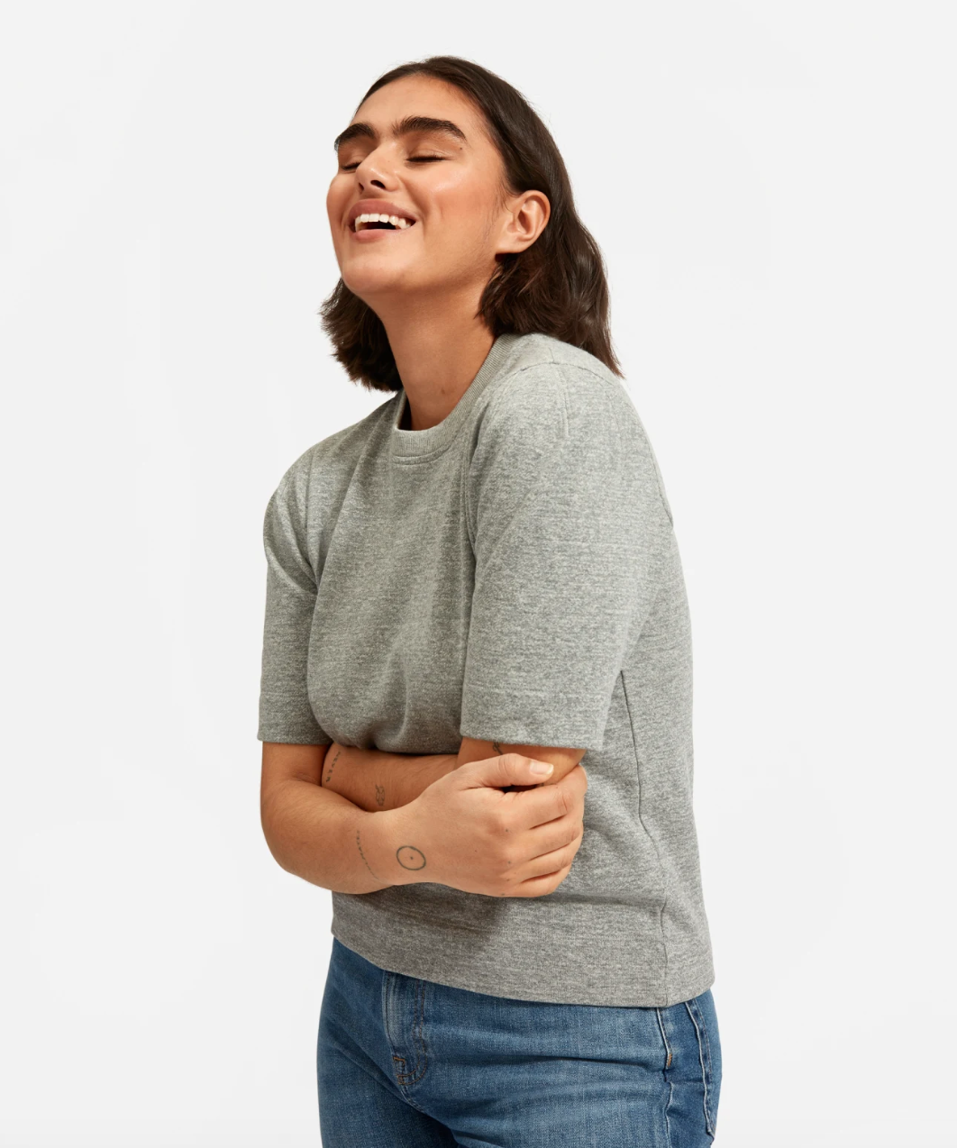 Everlane + The Lightweight French Terry Puff-Sleeve Tee