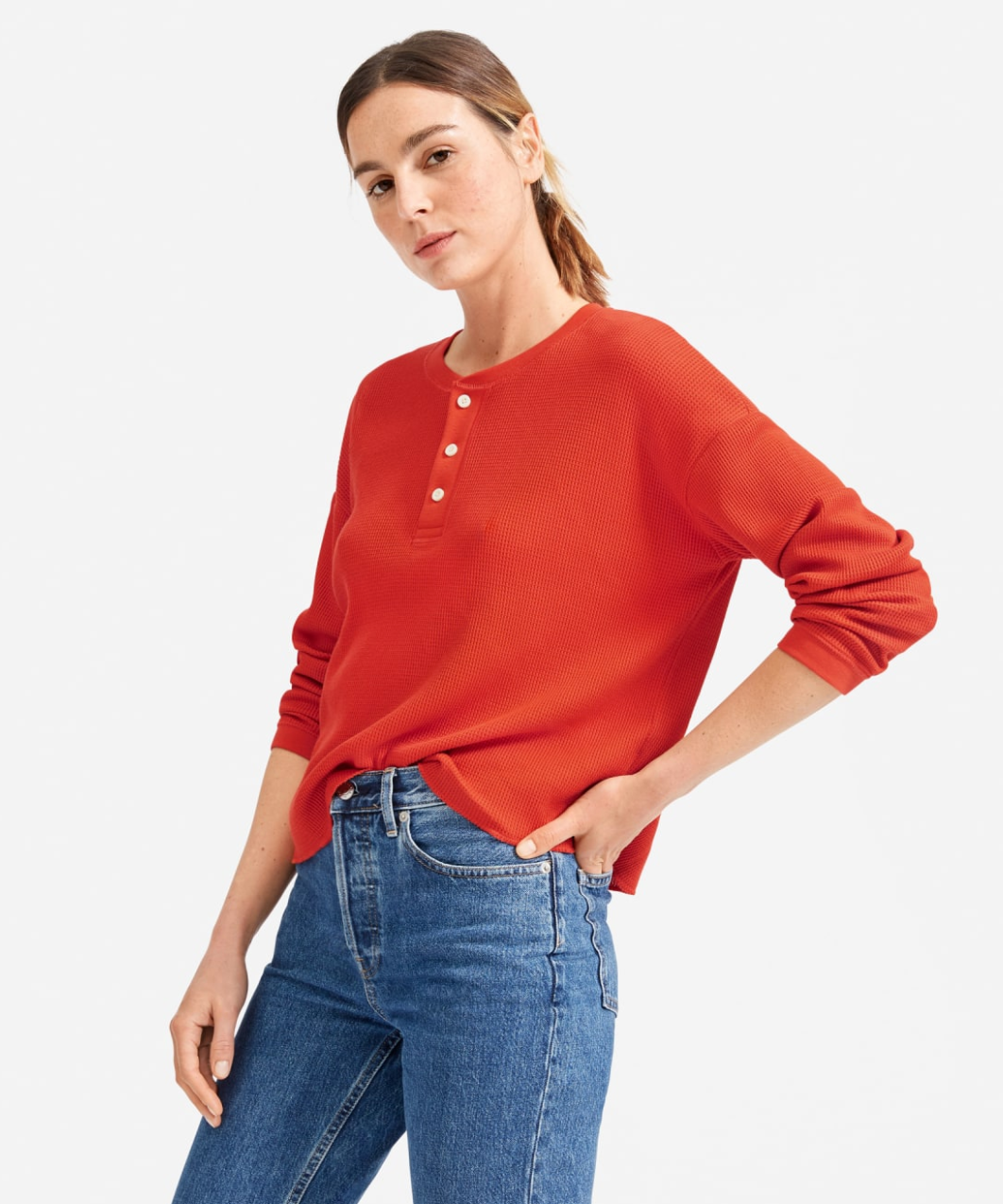 everlane henley waffle