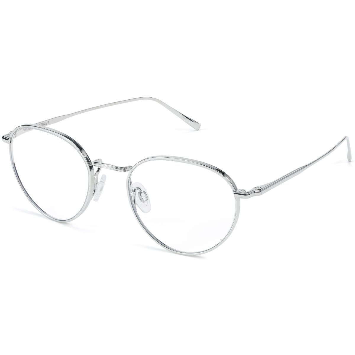 Warby Parker + Ezra Eyeglasses in Burnished Silver