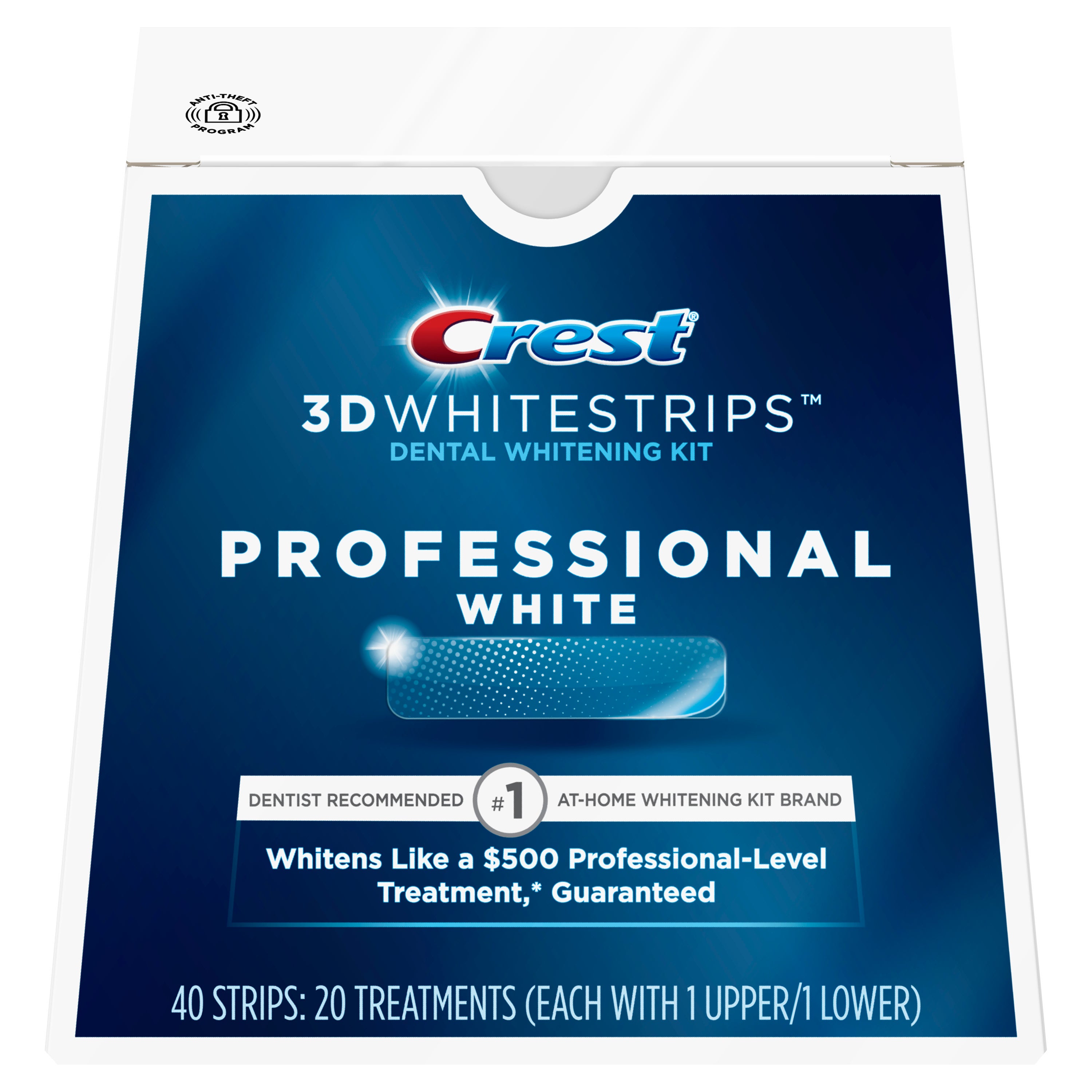 Crest + 3D Whitestrips Professional White Teeth Whitening Kit, 20 ...