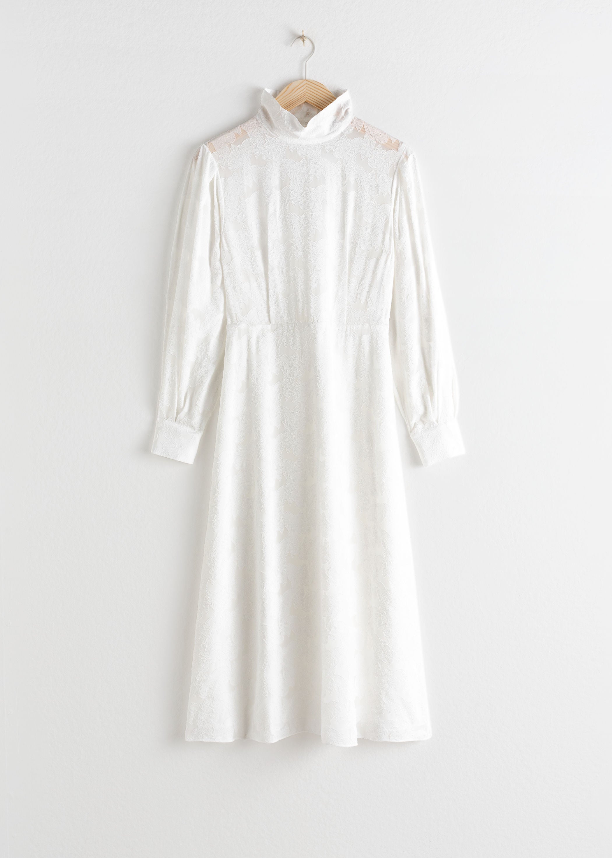 Other Stories Turtleneck Jacquard Dress