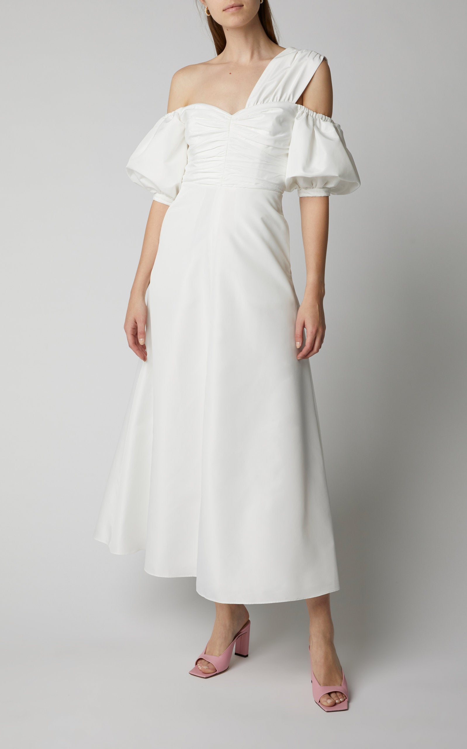 Self portrait ivory outlet taffeta dress