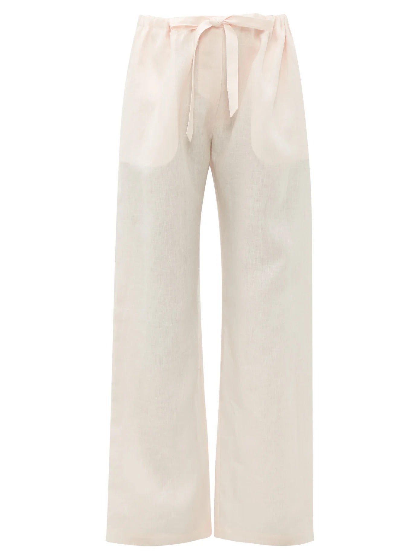 Rossell England + Drawstring Waist Linen Pyjama Trousers