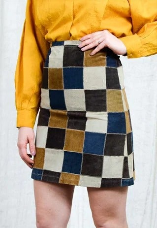 ASOS Marketplace + Vintage Patchwork Leather Skirt