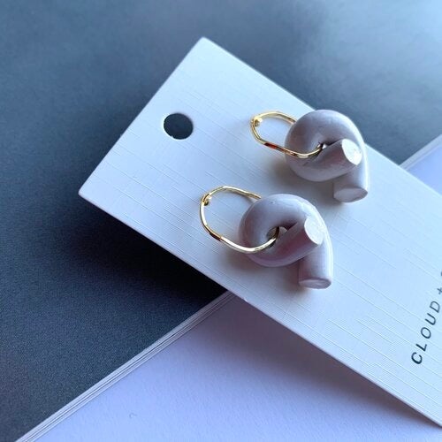 Clay knot deals earrings