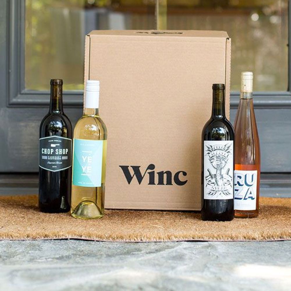 Winc + Monthly Wine Subscription, 4-Bottle Box