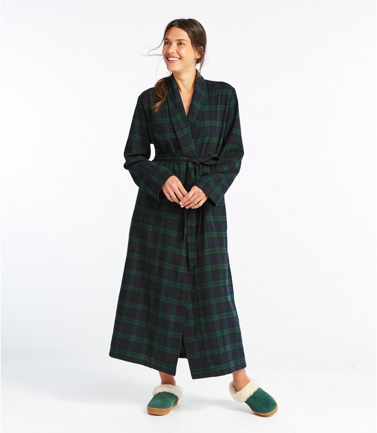 L.L. Bean + Scotch Plaid Flannel Robe